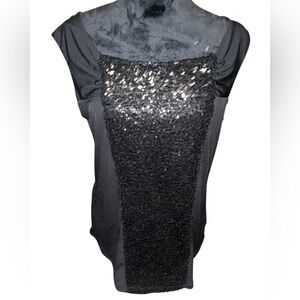 Relativity Black Sequin Blouse Women’s size M